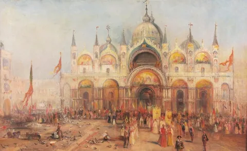 Lucien Whiting Powell, Venice, Oil on Canvas