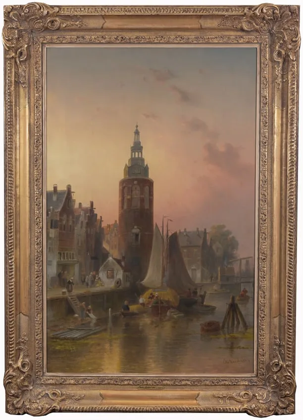 Montelbaanstoren by Charles Leickert, Oil on Canvas, offered Jun 2025