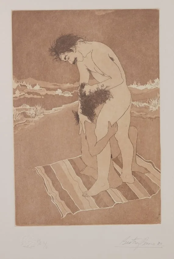 Beatriz Berman, Risque, 1980, Etching and Aquatint