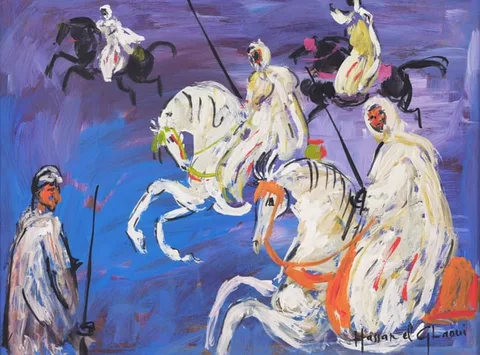 Hassan El Glaoui, Fantazia, Gouache