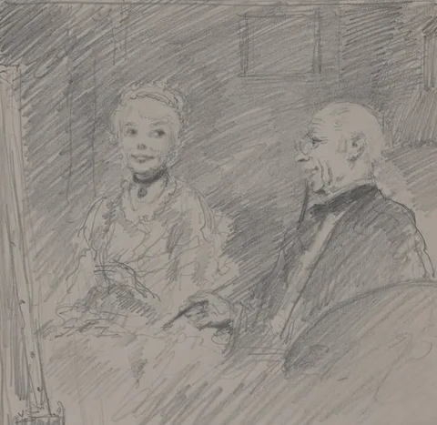 Untitled by Francis Luis Mora, pencil, sold Jun 2025