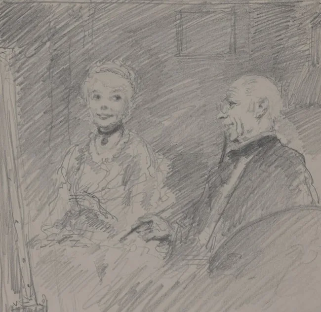 Untitled by Francis Luis Mora, pencil, sold Jun 2025