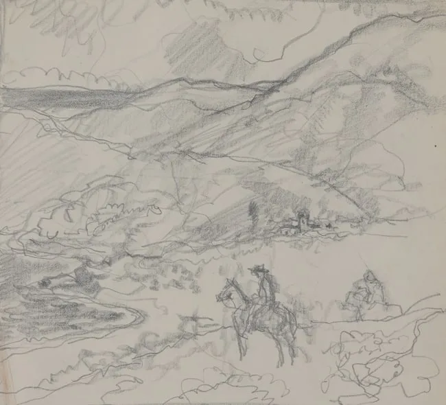 Untitled by Francis Luis Mora, pencil, sold Jun 2025