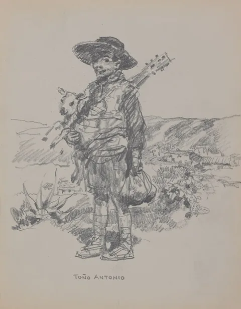 Tono Antonio by Francis Luis Mora, pencil, sold Jun 2025