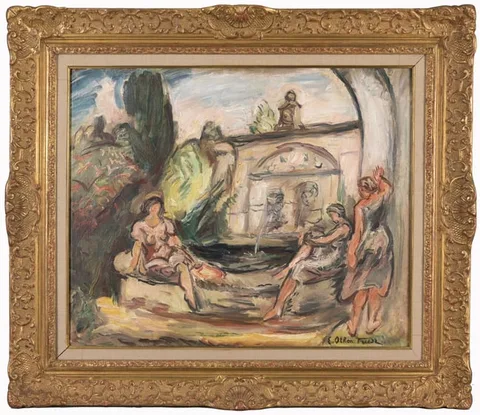 Othon Friesz, Femmes a La Fontaine, circa 1932, Oil on Canvas