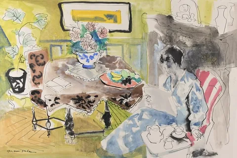 Emilio Grau Sala, Untitled, Watercolor & Ink
