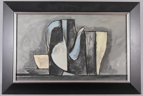 Dulio Barnabe, Still Life, 1954, Gouache & Charcoal