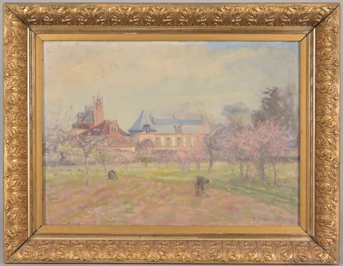 Rosa Bonheur's Chateau - 1904 by Elizabeth Strong, Oil on Canvas, sold Aug 2025