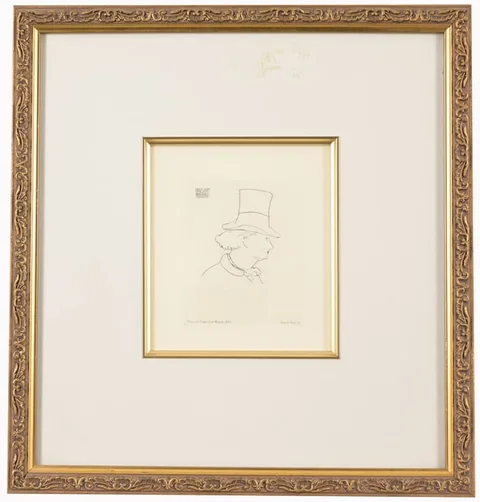 Beaudelaire De Profil by Edouard Manet, Etching, sold Aug 2025