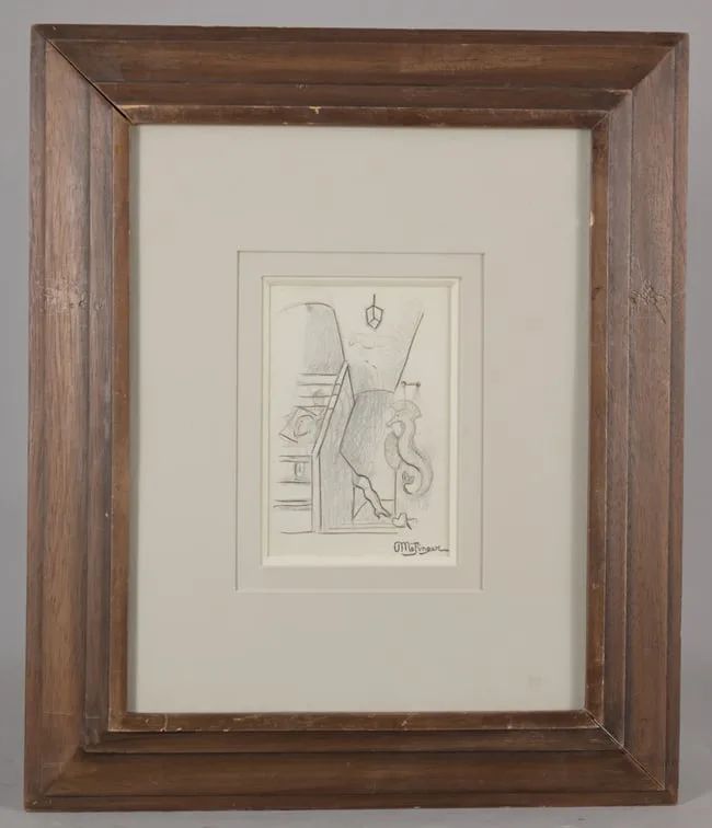 Untitled by Jean Metzinger, Pencil and Ink on Paper, sold Aug 2025