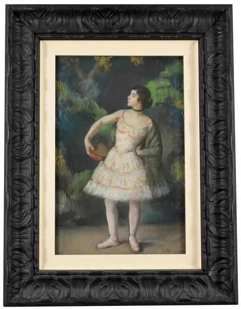 Louis Kronberg, The Tambourine, Pastel