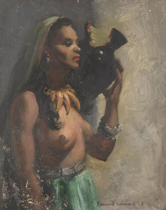Untitled by Edward Leonard, Oil on canvas, sold Aug 2025