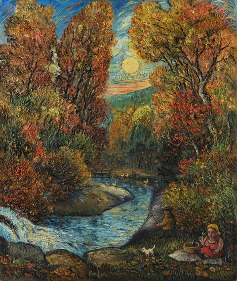 David Burliuk, Untitled, Oil on Canvas