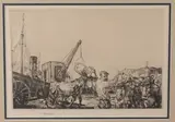 Edmund Blampied, San Sebastian - Harbour Scene
