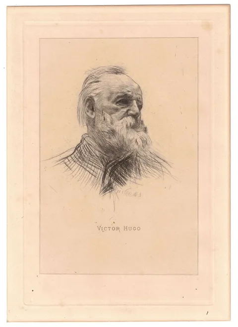 Auguste Rodin, Victor Hugo, Drypoint