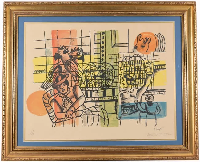 La Marchande d'Oiseaux by Fernand Léger, Color Lithograph, sold Aug 2025