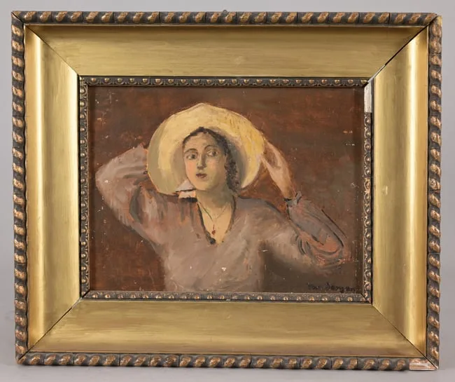Untitled by Kees van Dongen, Oil on Panel, sold Aug 2025