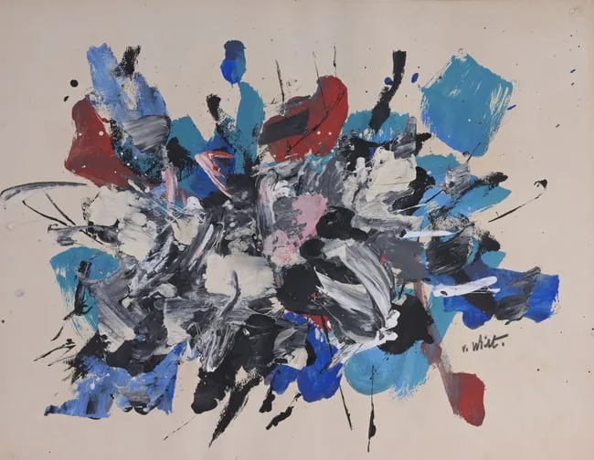 Untitled by John von Wicht, Oil on paper, sold Aug 2025