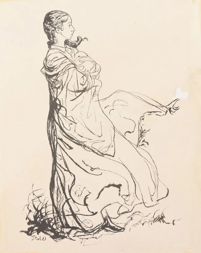 Benjamin Albert Stahl, Untitled, Ink on Illustration Board