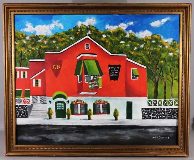 Jack Demyan, Demyan's Hofbrau, Oil on Canvas Board