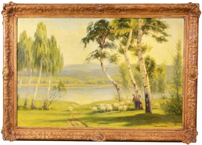 Gustave Adolph Wiegand, Springtime in Arcadia, Oil on Canvas
