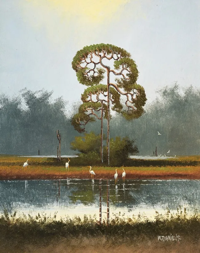 Untitled by Willie Daniels, Oil on Canvas, sold Sep 2025