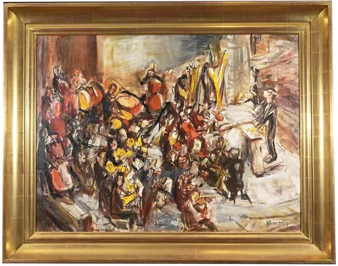 Toscanini at NBC by Theresa Bernstein, 1940, Oil on Canvas, offered Sep 2025