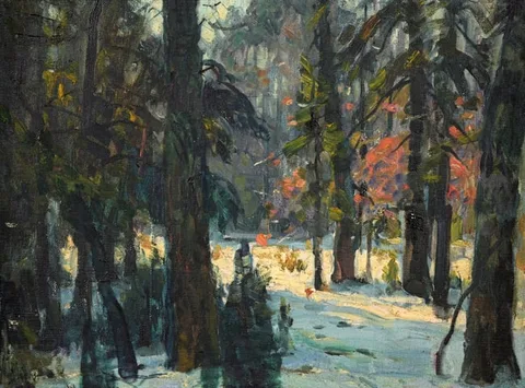John F. Carlson, Forest Nooks, Oil on board