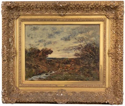 Henri Harpignies, Untitled, Oil on Board