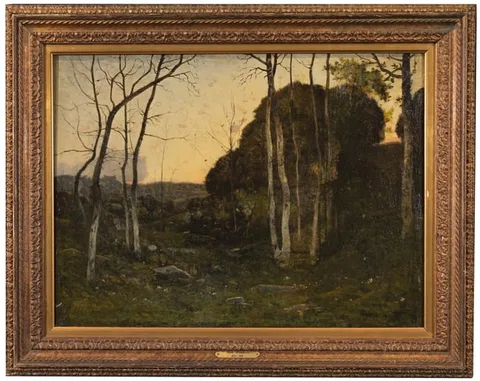 A Woodland Clearing by Henri Harpignies, Oil on Canvas, sold Sep 2025