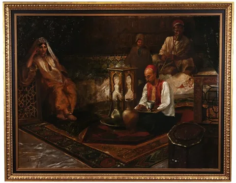 Waiting by August Floriano Jacassy, Oil on Canvas, sold Sep 2025