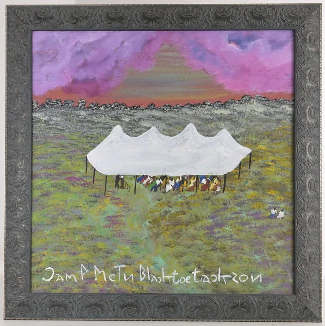 Black Joe Jackson, Camp Metn, Oil on board