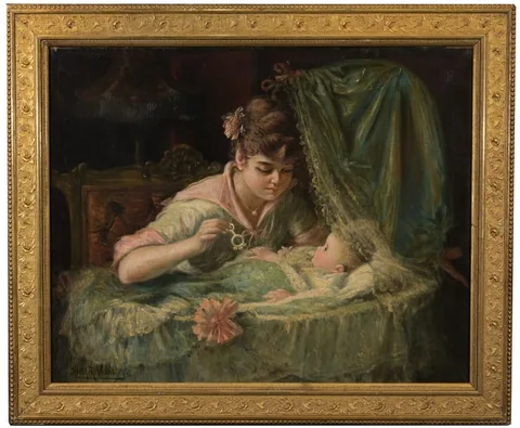 Harry Roseland, Mother With Child, 1915, Oil on Canvas
