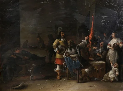 Guards in an interior by Anthonie Palamedesz., Oil on Panel, sold Sep 2025