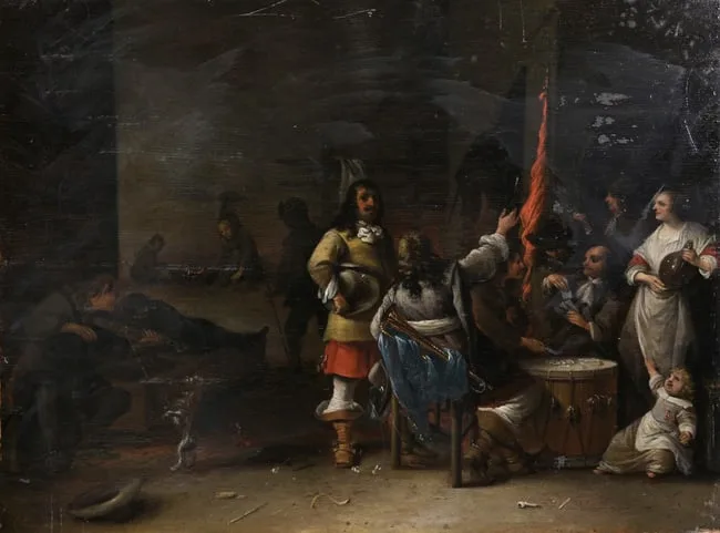 Guards in an interior by Anthonie Palamedesz., Oil on Panel, sold Sep 2025