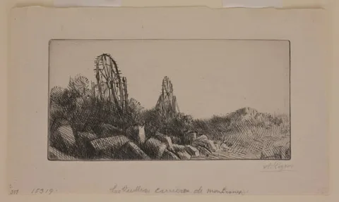 Alphonse Legros, Les Vieilles Carrieres du Montrouge, Drypoint