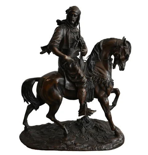 Chasseur arabe a cheval by Antoine-Louis Barye, Bronze, sold Sep 2025