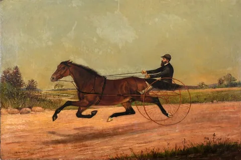Henry Herman Cross, At a Trot, oil on canvas