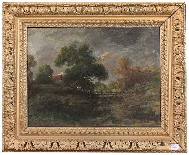 Untitled by Théodore Rousseau, oil on panel, sold Sep 2025