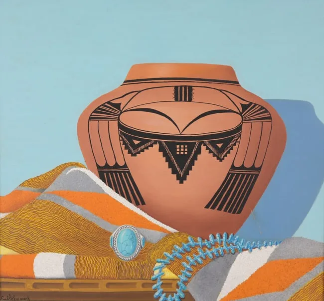 Untitled by Earl Hammock, Oil on Board, sold Sep 2025