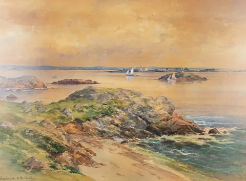 Hendricks A. Hallett, Untitled, Watercolor & Gouache on Paper