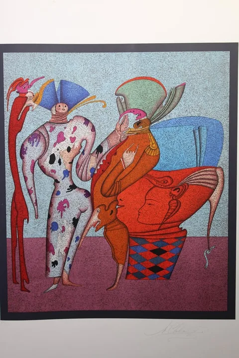 Mihail Chemiakin, Untitled VII, Color Lithograph