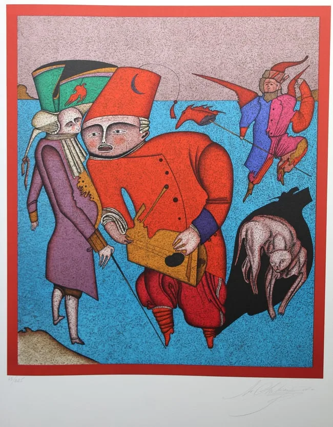 Untitled VIII by Mihail Chemiakin, Color Lithograph, sold Sep 2025