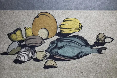 Mihail Chemiakin, Nature Morte w/ Fish, Color Lithograph on Japan paper