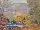 Fall Landscape with Stream, Helmuth Stone Gallery 2025