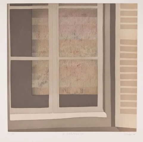 Jean Solombre, la bibliotheque, Etching with Aquatint