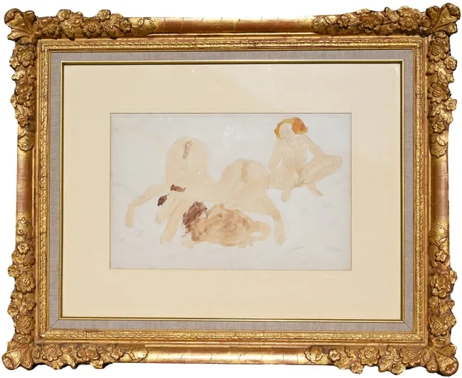 Untitled by Auguste Rodin, Pencil, ink and watercolor on woven paper, offered Nov 2025