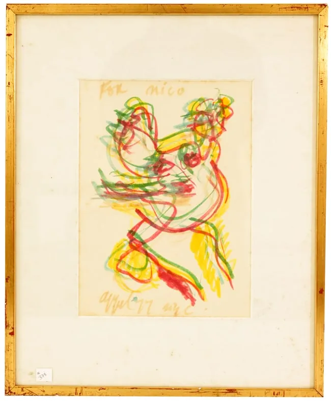 Untitled by Karel Christiaan Appel, pen on paper, sold Nov 2025
