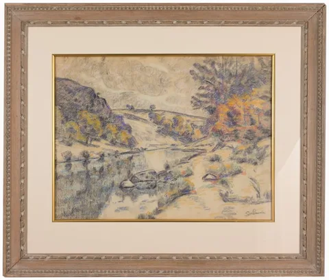 Armand Guillaumin, Paysage, Pastel
