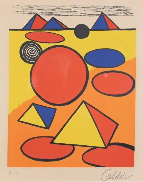 Hommage a San Lazzaro by Alexander Calder, 1975, Color Lithograph on Paper, sold Nov 2025